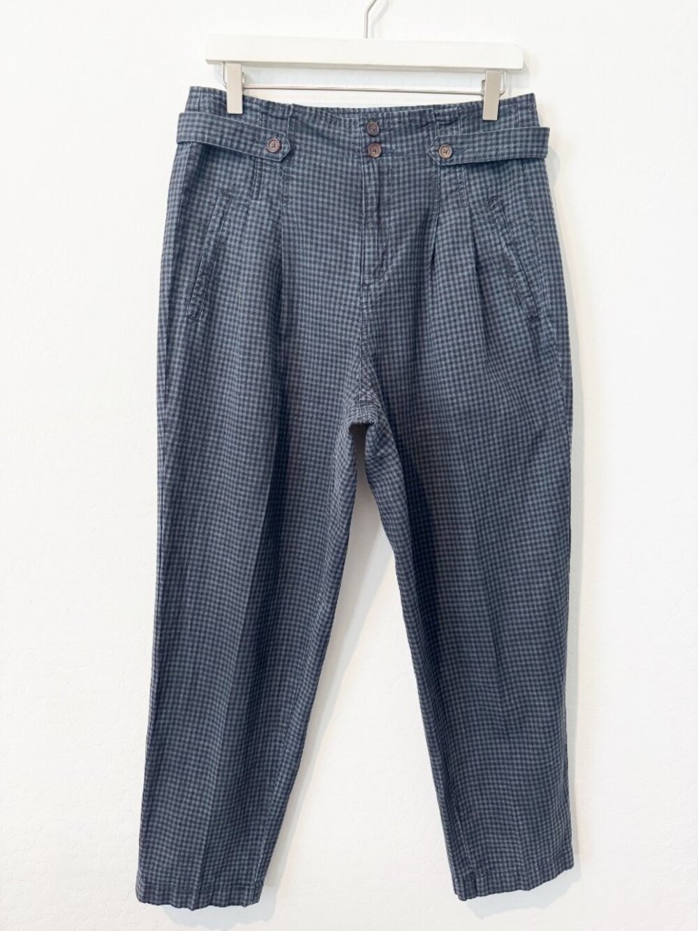 Sundance Life of Dreams Pants Size 8 Gingham Pleated Trouser Country Prairie